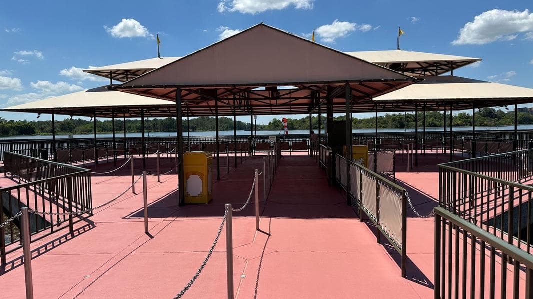 Boat Dock Receives a Paint Refresh at Magic Kingdom