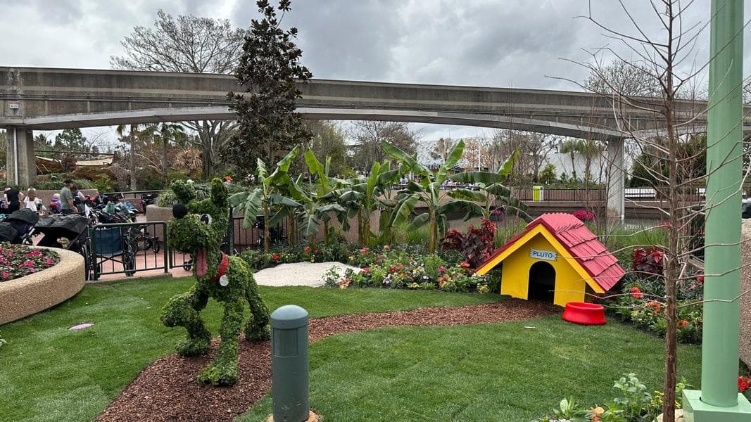 Extra Pluto Topiary and ‘Hoppers’ Garden Installed at EPCOT