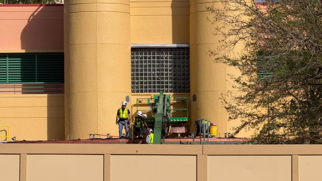 Animation Courtyard Construction Walls Move, Façade Work at Disney’s Hollywood Studios