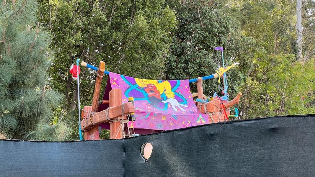 PHOTOS: NEW Powerline Tarp Added to Goofy’s How-to-Play Yard in Mickey’s Toontown at Disneyland Park