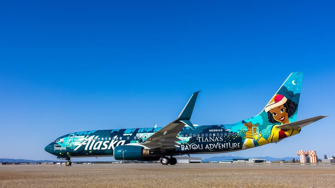Alaska Airlines Reveals Tiana’s Bayou Adventure Plane
