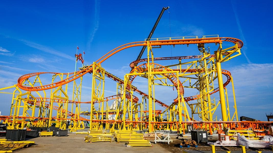 Cedar Point completes track on new coaster