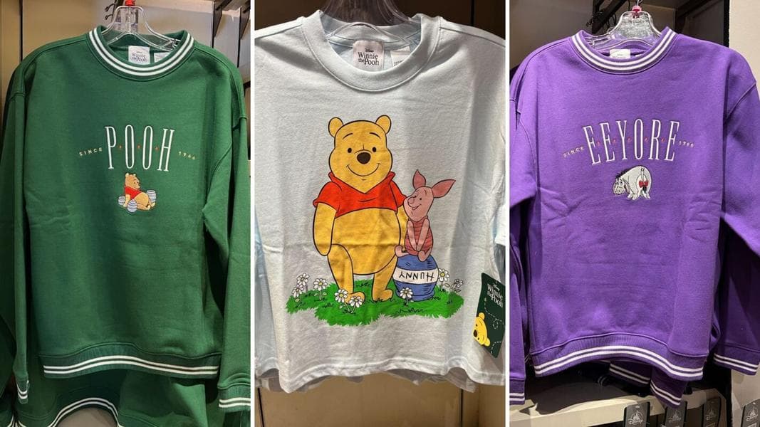 Vintage 1990s-Style Winnie the Pooh Sweaters & T-Shirt Available Now at Walt Disney World