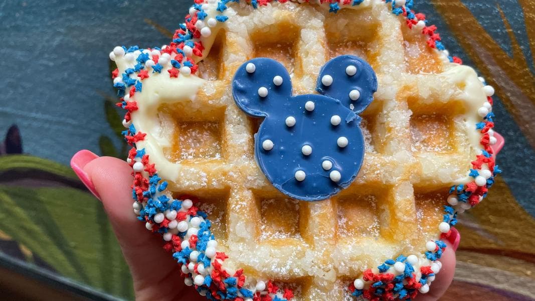 REVIEW: 4th of July Liege Waffle Returns for Today Only at Connections Café in EPCOT