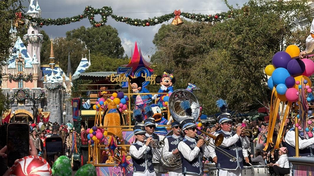 Mickey and Minnie Celebrate 97th Birthday With Cavalcade at Disneyland