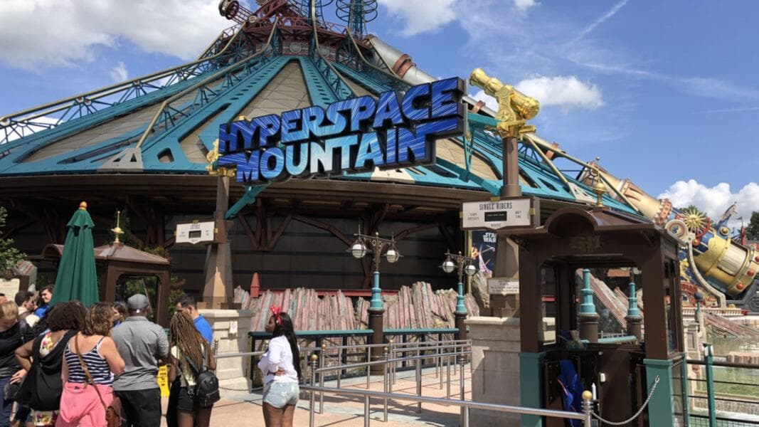 PHOTOS: First Physical Signs of Project to Remove Star Wars Hyperspace Mountain at Disneyland Paris Now Visible, Original Space Mountain May Return