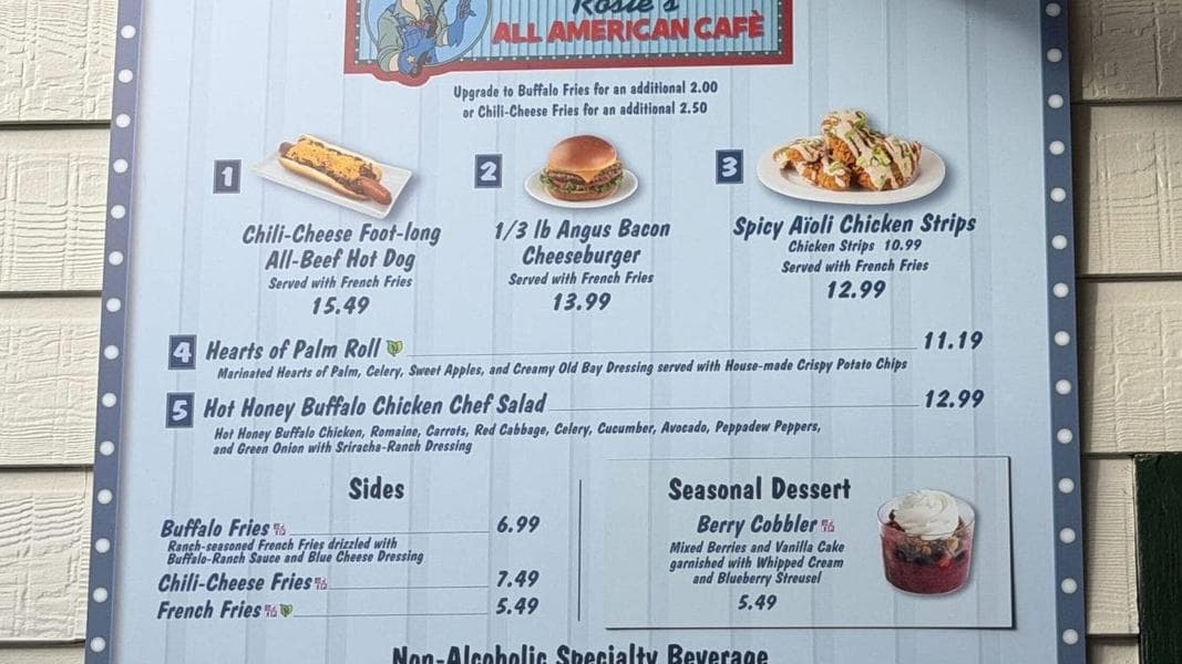 Chicken Strips Entrée Removed From Online Menus at Two Disney World Restaurants, But You Can Still Order Them