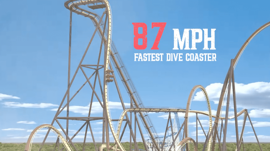 Six Flags Over Texas Unveils Tormenta Record-Breaking Dive Coaster