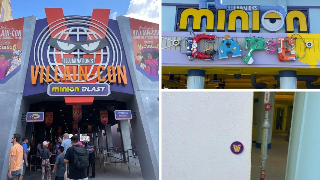 PHOTOS: Villain-Con Minion Blast Now Accepting Express, Minion Cafe Sign Completed, & V6 App-Interactive Medallions Added at Universal Studios Florida