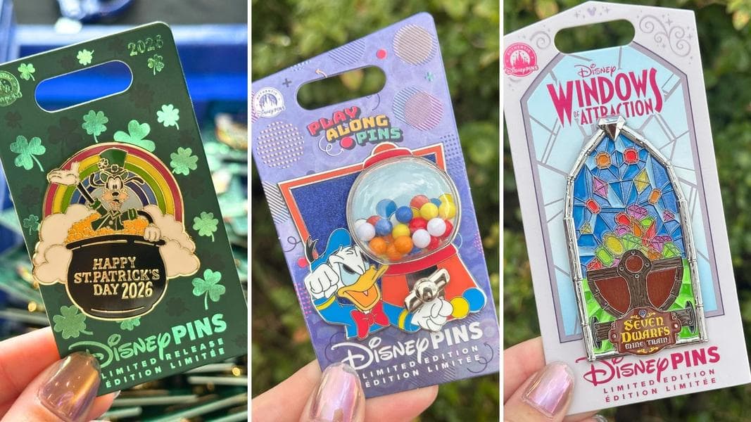 Disney World Pin Tuesday: St. Patrick’s Day, Spring, Donald Duck Gumball Machine, & Seven Dwarfs Mine Train Window