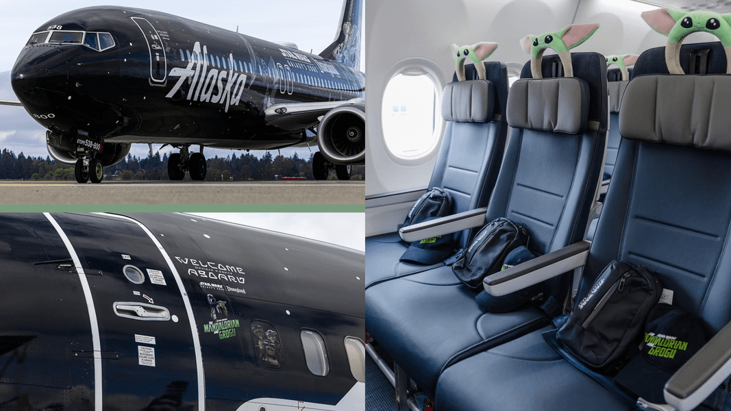The Mandalorian and Grogu Now Aboard Alaska Airlines’ Star Wars: Galaxy’s Edge Plane