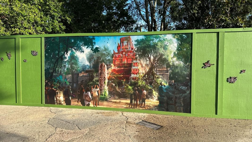 Indiana Jones and Encanto Tropical Americas Concept Art Installed at Disney’s Animal Kingdom