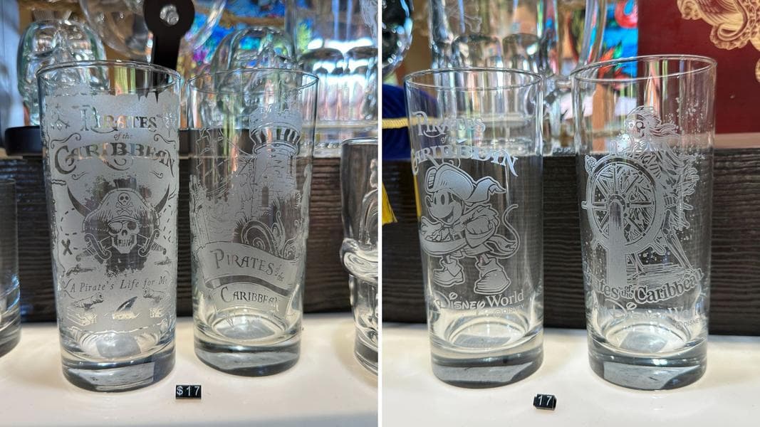 Cheers With Pirates of the Caribbean Glassware by Arribas Brothers at Magic Kingdom