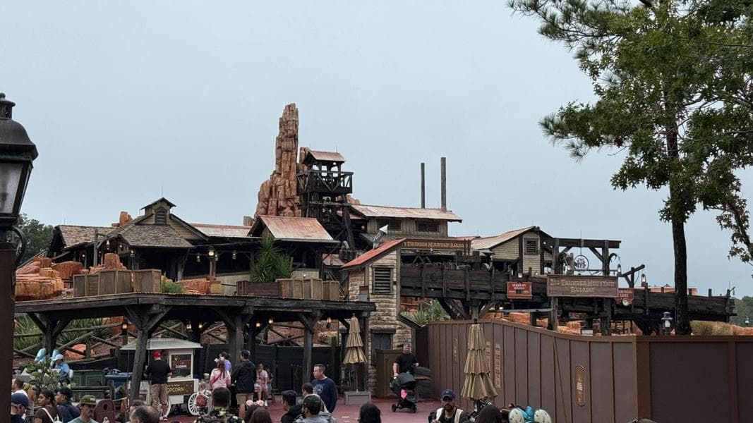 Construction Walls Expand in Frontierland as Big Thunder Mountain Testing Continues