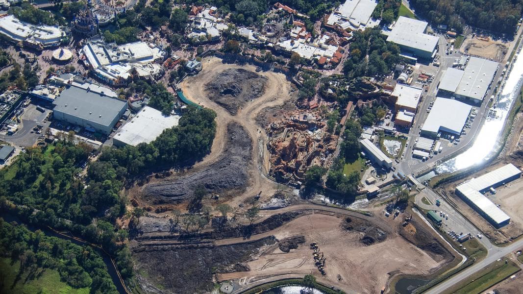 Sand Placed for Construction of Villains Land at Magic Kingdom