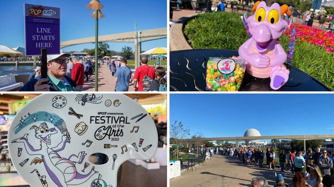 Seven Hour Wait for Pop Eats!, Figment Popcorn Bucket Debuts at the 2022 EPCOT International Festival of the Arts, & More: Daily Recap (1/14/22)