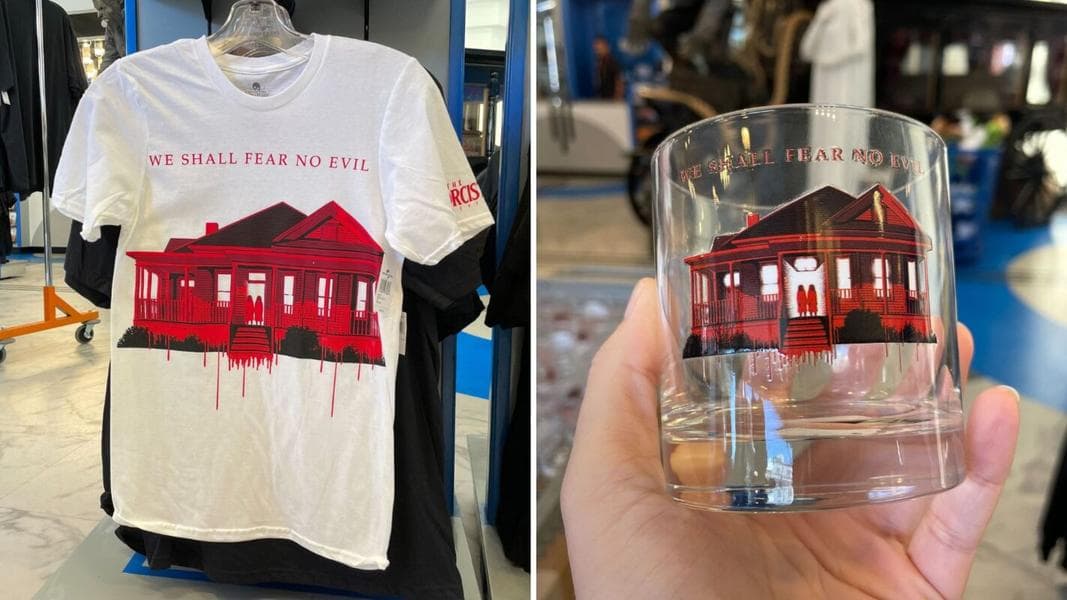 New Halloween Horror Nights ‘The Exorcist: Believer’ Shirt and Glass at Universal Studios Florida