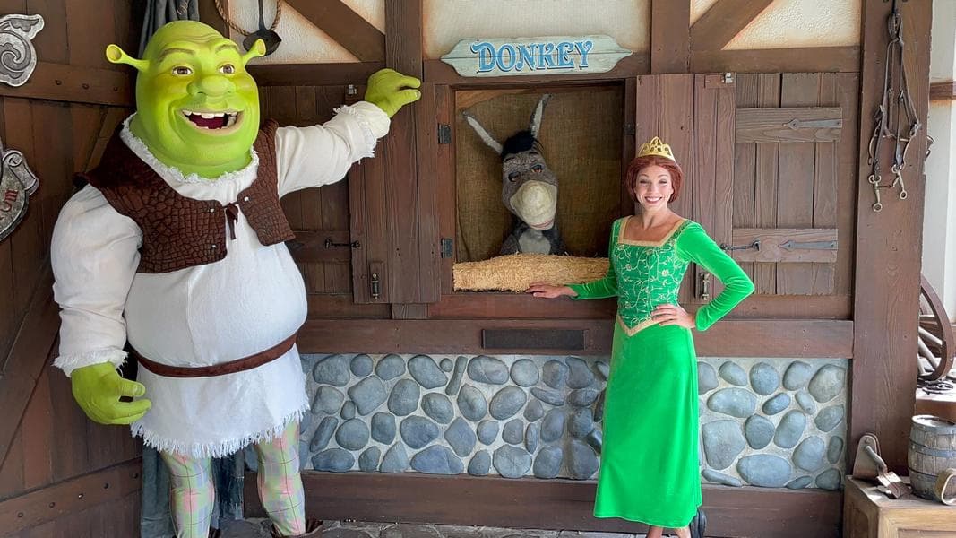 PHOTOS, VIDEO: New ‘Shrek’s Swamp Meet’ with Shrek, Fiona, and Donkey Opens in KidZone at Universal Studios Florida