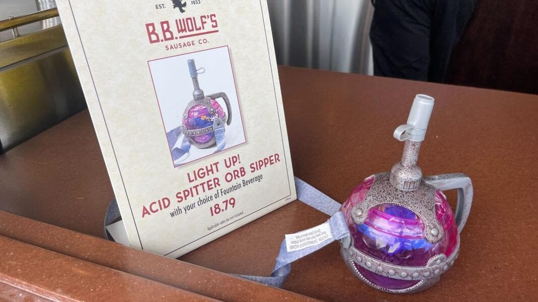 Star Wars Light-Up Acid Spitter Orb Sipper Available at B.B. Wolf’s Sausage Co. in Disney Springs