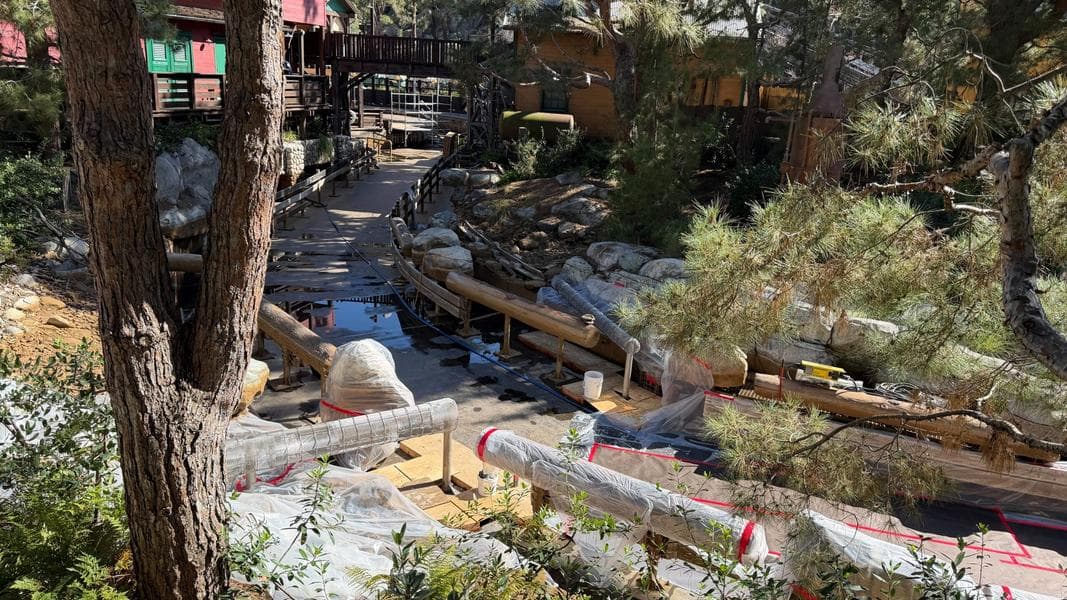 Crews Prepare to Paint Grizzly River Run During Refurbishment