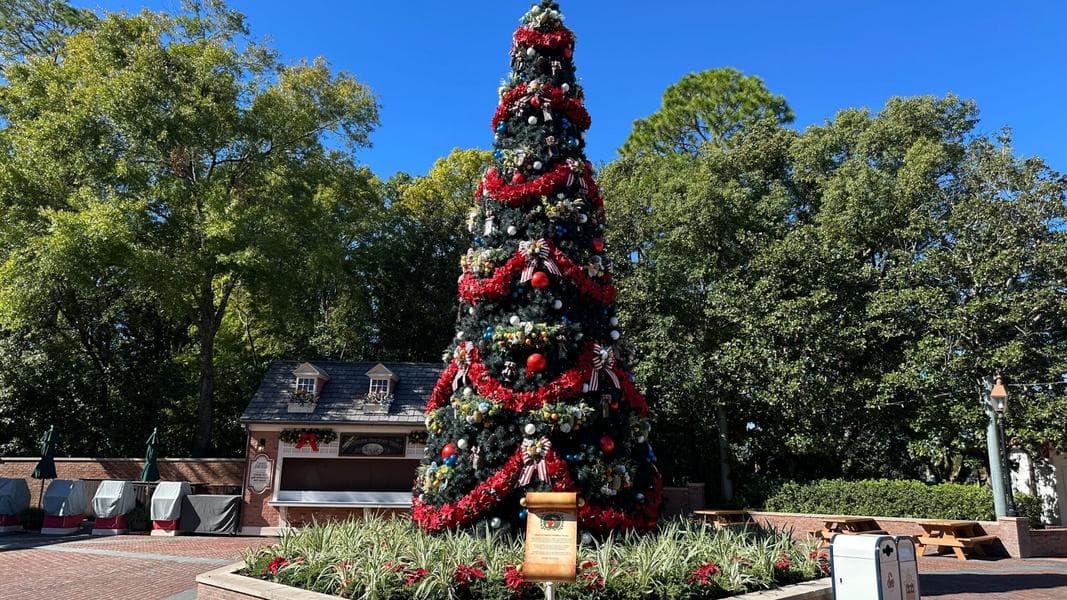 EPCOT Prepares for 2024 Festival of the Holidays With Banners, Booths, and Decorations