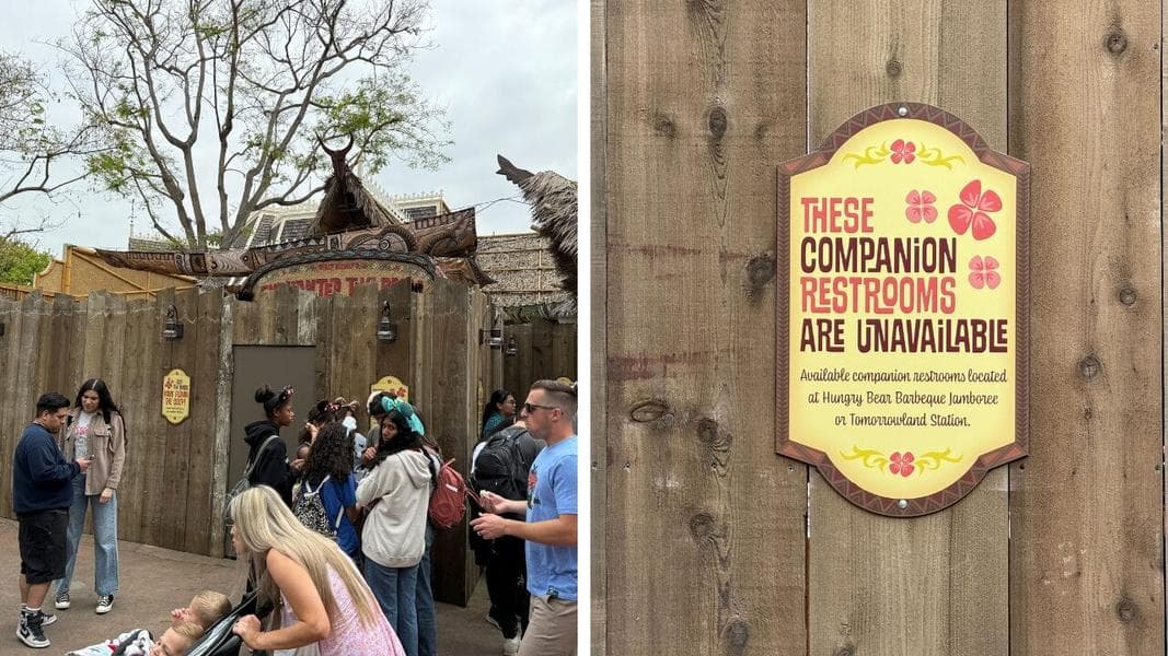 PHOTOS: Walt Disney’s Enchanted Tiki Room and Adventureland Companion Restroom Closed for Refurbishment at Disneyland Park