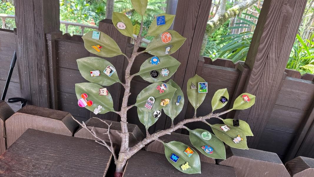 Trade Pins With A Tree Branch at Swiss Family Treehouse