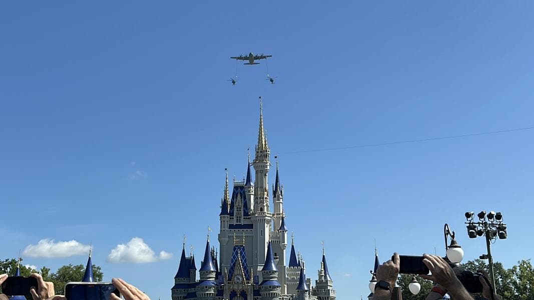 VIDEO: Air Force Flyover at Magic Kingdom for America's 250th Independence Day