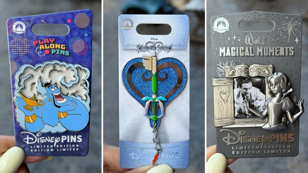 Disneyland Pin Tuesday: Neverland Keyblade, Snow White, Genie, and Earth Day Pins