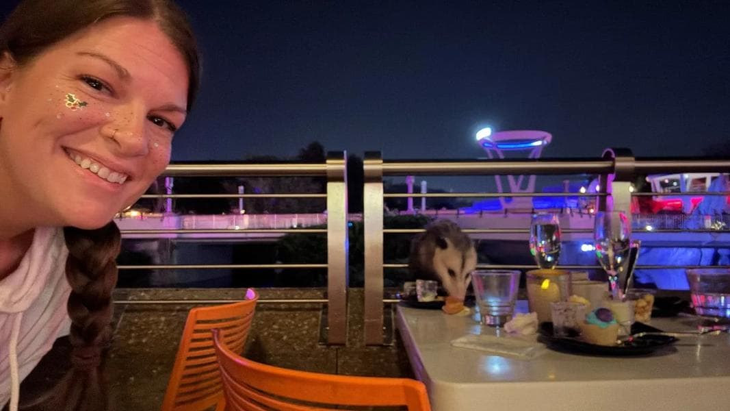 Opossum Visits Mickey’s Very Merry Christmas Party at Walt Disney World