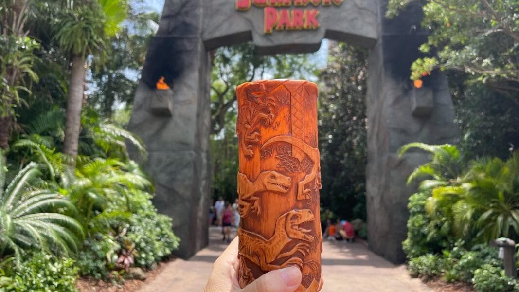 REVIEW: Jurassic Park 30th Anniversary Souvenir Tiki Cup Now Available with Special Nublar Libre Drink at Universal Islands of Adventure