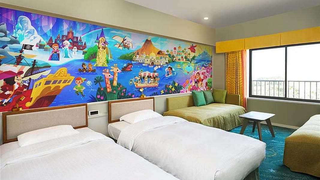 Tokyo Disney Celebration Hotel Discover Rooms Getting Refreshed Mural With New Attractions and No Splash Mountain