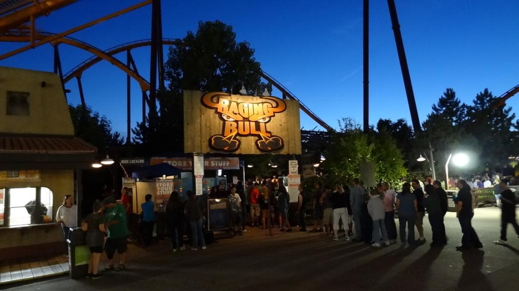 Six Flags Great America Coasters After Dark