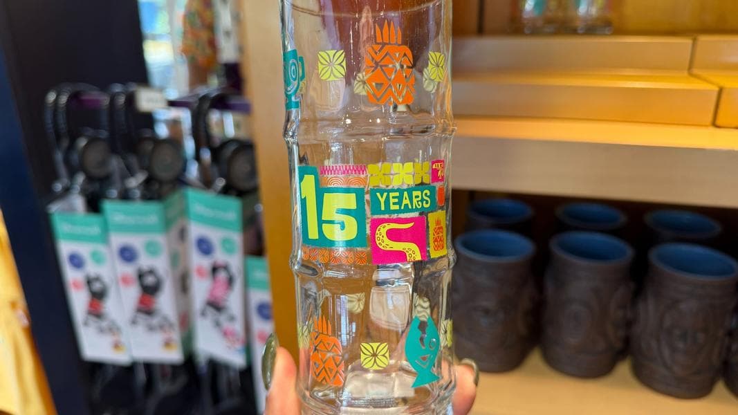 Trader Sam’s Enchanted Tiki Bar 15th Anniversary Glass Arrives at Disneyland Hotel