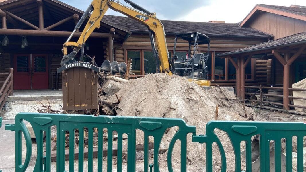 Demolition Underway Outside Trail’s End Restaurant at Disney’s Fort Wilderness Resort & Campground