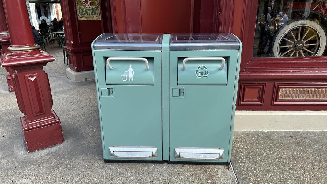Solar trash cans take over Main Street at Disneyland Paris
