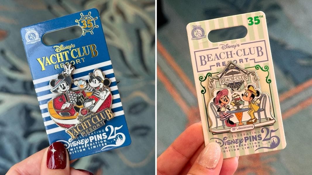 Disney’s Yacht Club & Beach Club 35th Anniversary Pins Available at Disney World