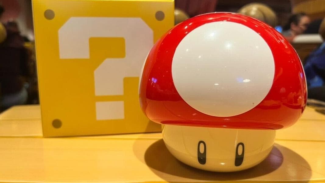 New Souvenir Super Nintendo World Mushroom Soup Bowl & Collectible Plateware Set From Toadstool Cafe in Universal Studios Hollywood