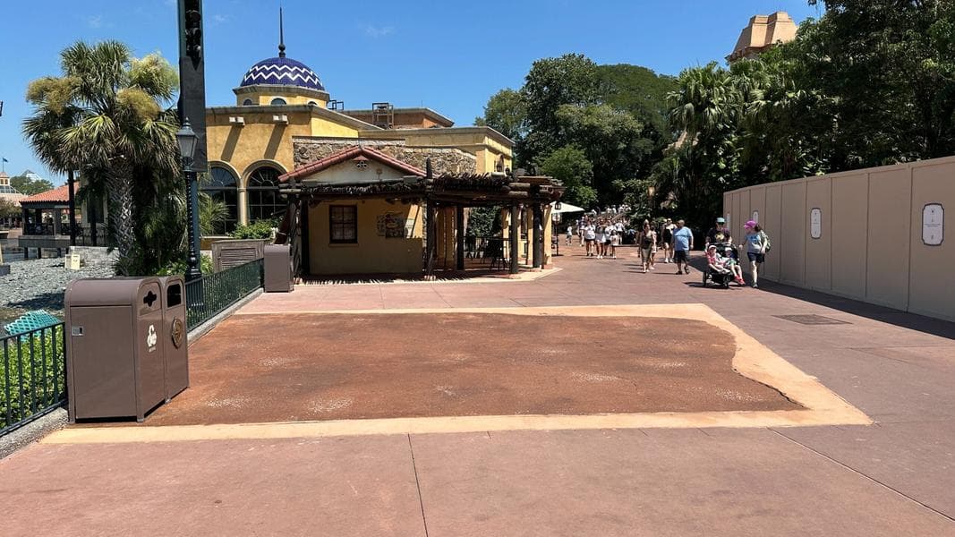 More New Themed Pavement Installed Outside Mexico Pavilion in EPCOT