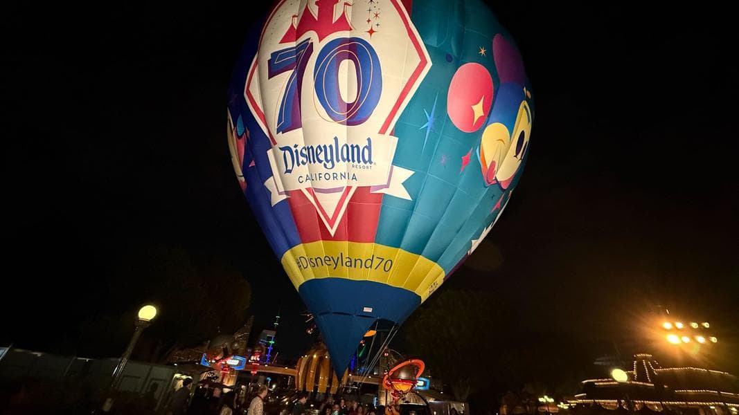 PHOTOS, VIDEO: Celebratory 70th Anniversary Hot Air Balloon Soars Over Disneyland