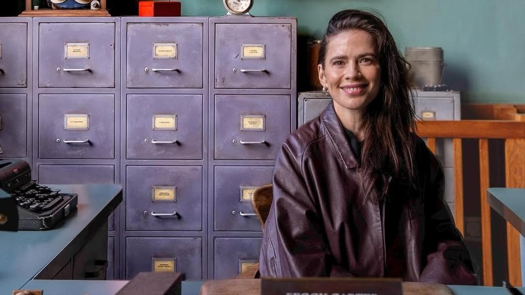 Hayley Atwell visits Peggy Carter’s office in Avengers Campus Paris
