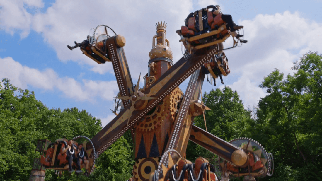 SteamTown area now open at Six Flags America with new SteamWhirler ride