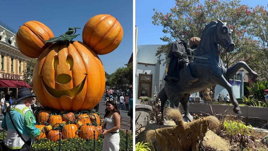Giant Mickey Jack-o’-Lantern, Headless Horseman and More Halloween 2025 Decor Installed at Disneyland