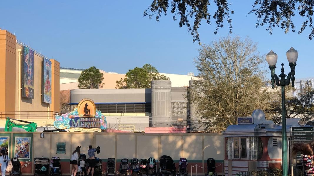 Red Scrim Added to Animation Courtyard Construction at Disney’s Hollywood Studios