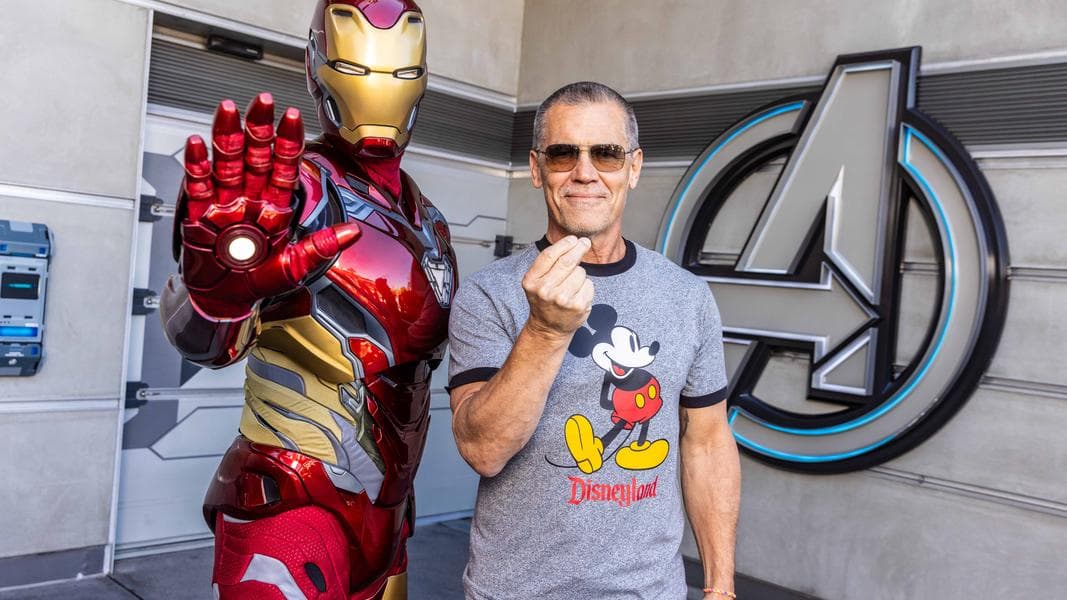 Josh Brolin Does Thanos Snap With Iron Man at Avengers Campus
