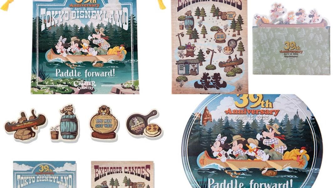 Critter Country-Themed 39th Anniversary Merchandise Featuring Beaver Brothers Explorer Canoes Coming to Tokyo Disneyland