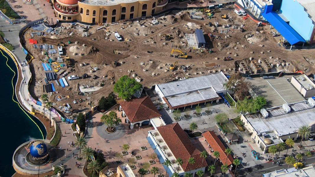 Large Footers Being Installed as Construction Continues for Fast & Furious: Hollywood Drift at Universal Orlando
