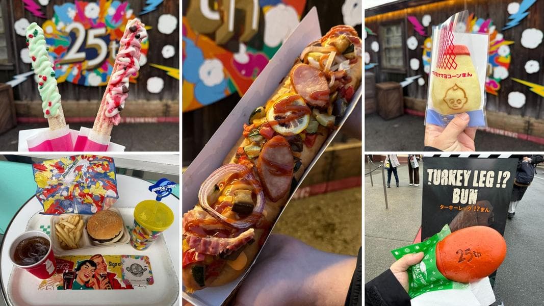 We Tried a 14-Inch Hot Dog, Turkey Leg Bun, Baskin-Robbins Churros, & More at Universal Studios Japan’s 25th Anniversary Celebration
