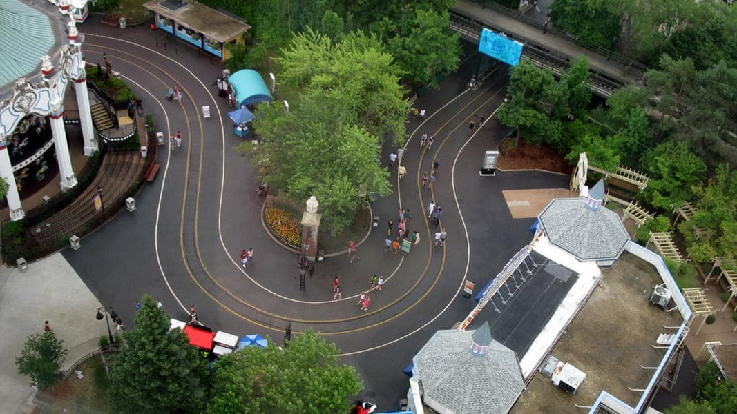 Six Flags Great America from the air!