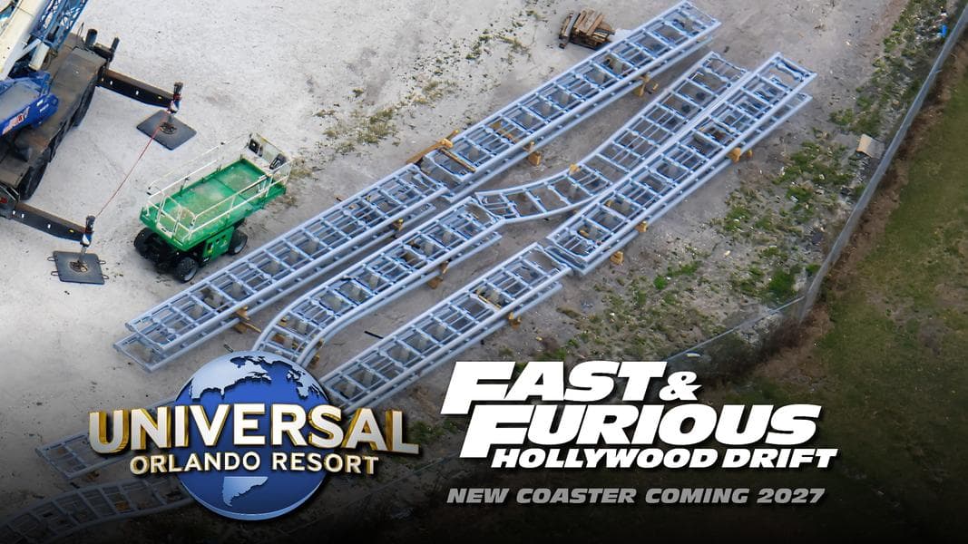 Universal Orlando Drift Coaster Update: Track Revealed, Structures Built, and Possible Timeline